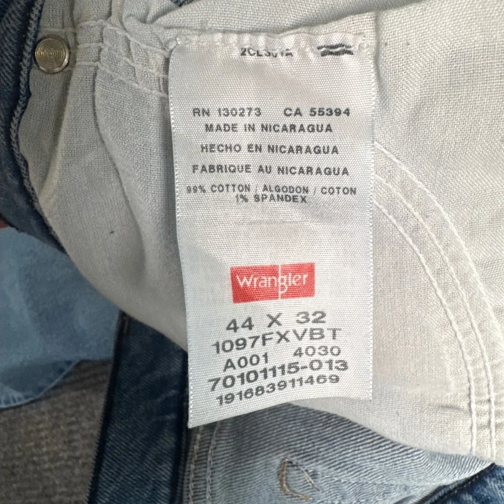 Wrangler Mens Western Workwear Cowboy Straight Jeans‎ 42x30 Light Wash